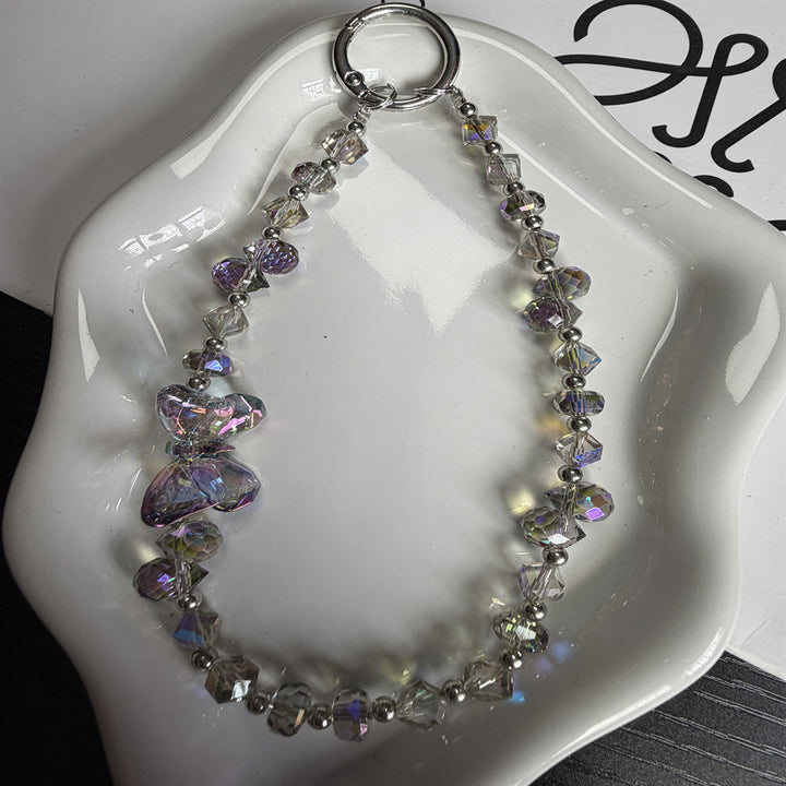 Elegant Butterfly Beaded Keychain Stornfield