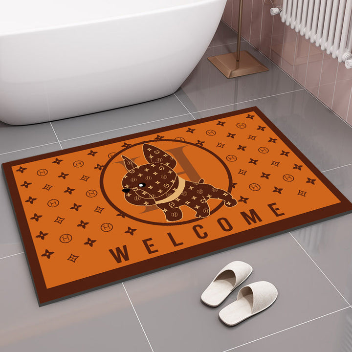 Relaxation-Themed Bathroom Mat for Home