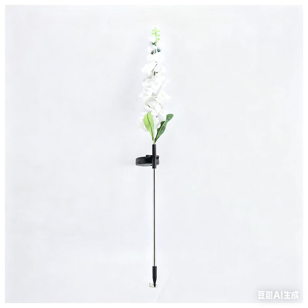Decorative Tall Artificial Delphinium Garden Stake With Stainless Steel Spike And Adjustable Clip Stornfield