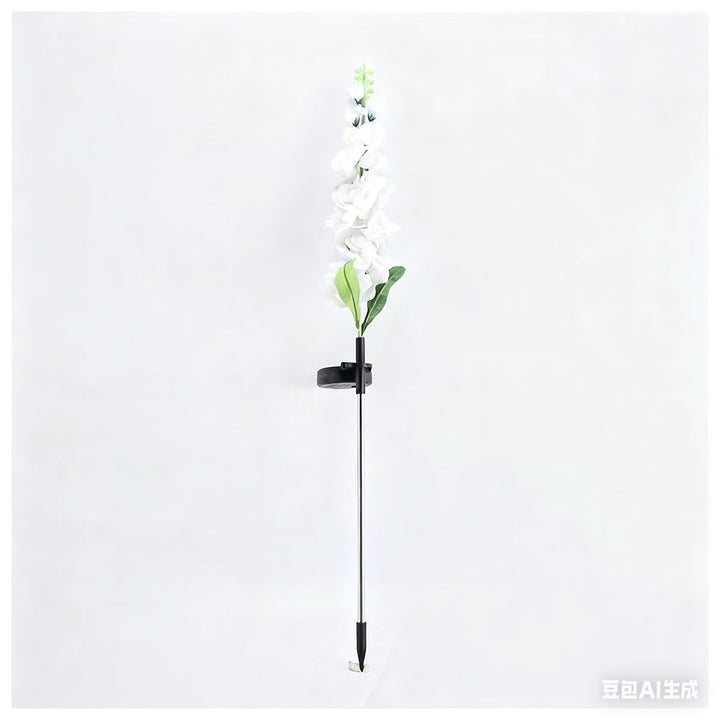 Decorative Tall Artificial Delphinium Garden Stake With Stainless Steel Spike And Adjustable Clip Stornfield