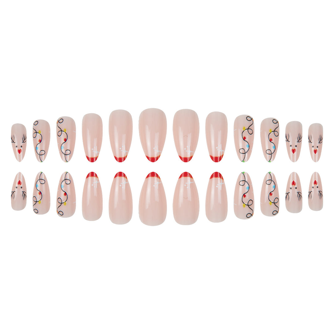 Festive Holiday-Themed Press-On Nails Stornfield