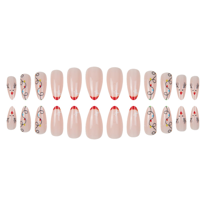 Festive Holiday-Themed Press-On Nails Stornfield