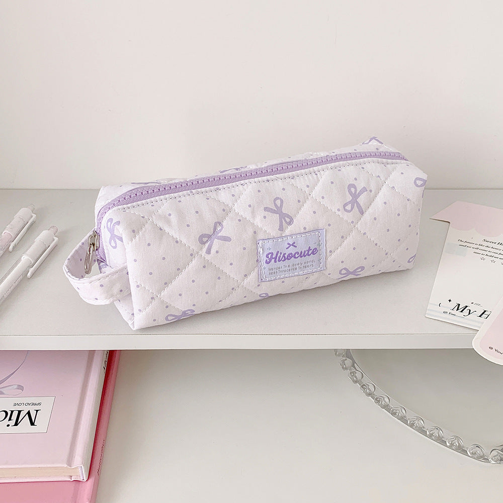 Quilted Pencil Case with Zipper Stornfield