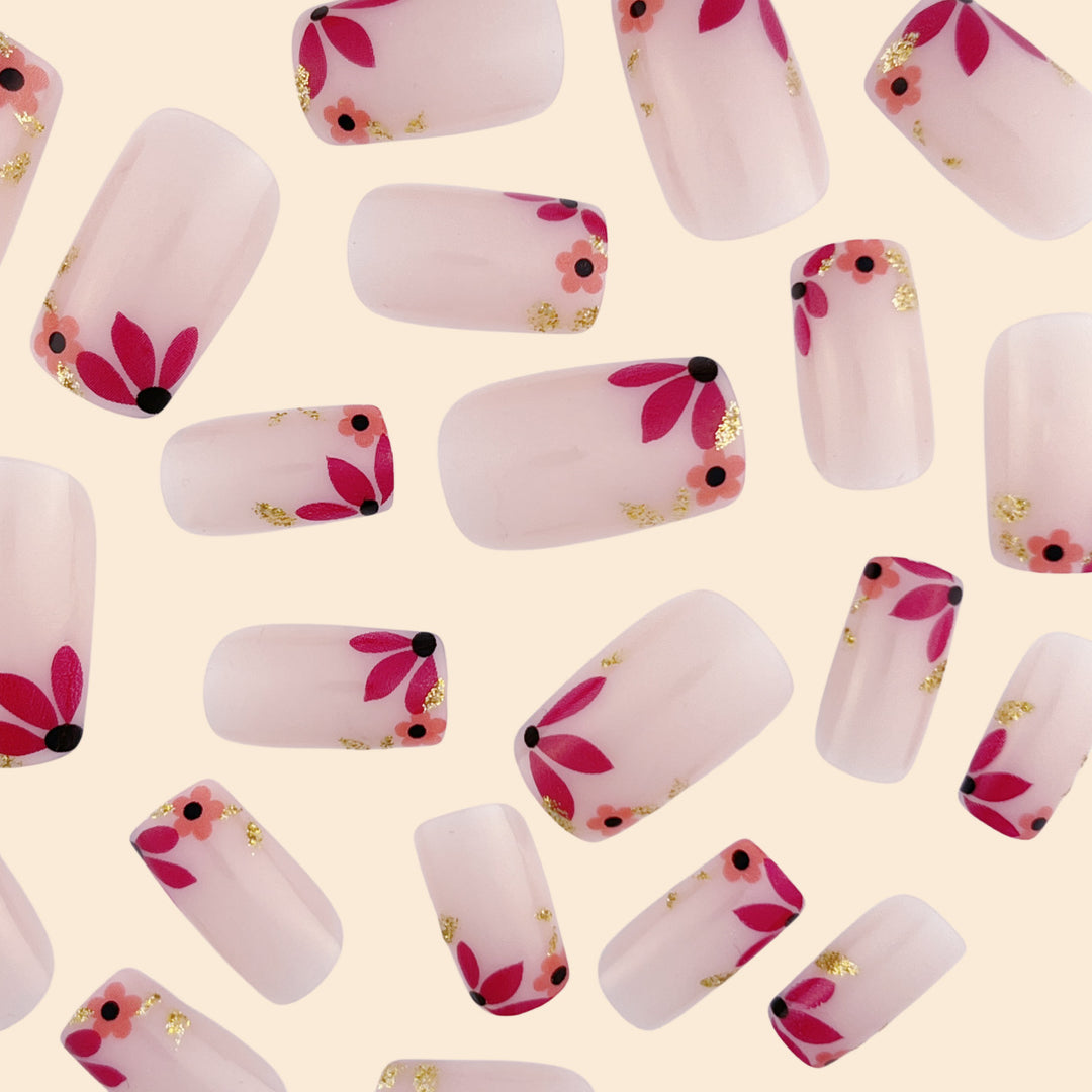 Floral Embellished Nail Art Extensions Stornfield