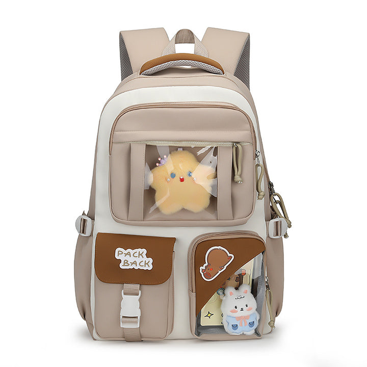 Playful backpack with transparent compartments Stornfield
