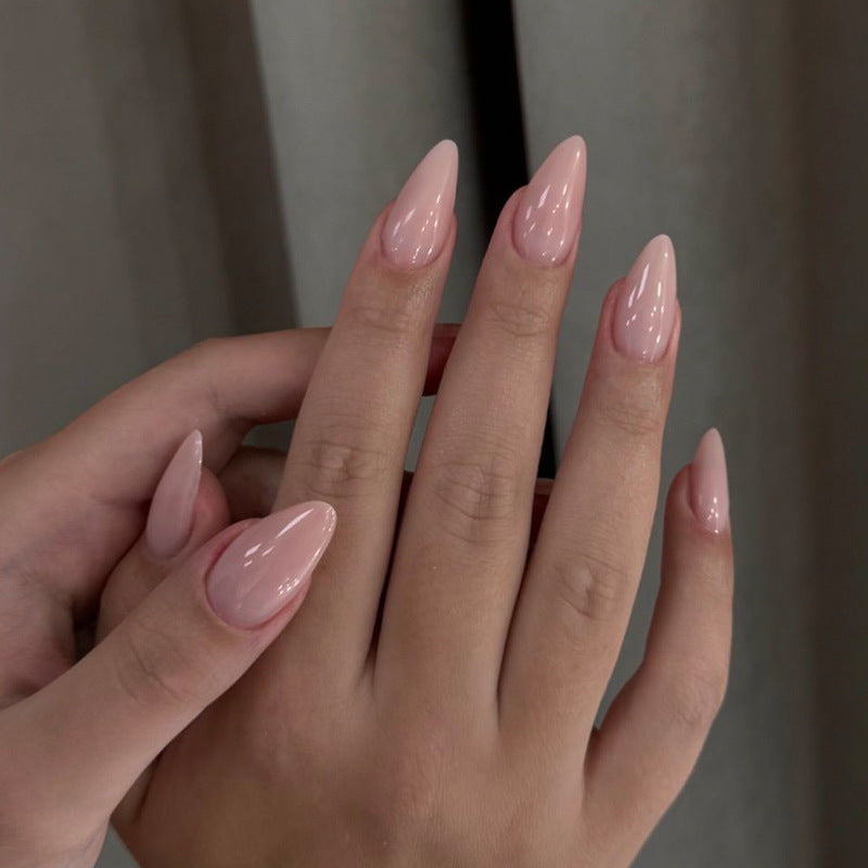 Artistic Gel Press-On Nail Set with Gold Leaf Accents Stornfield