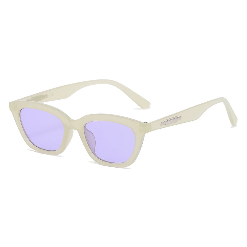 Women's fashionable Cat-Eye sunglasses with transparent frame and mirrored lenses Stornfield