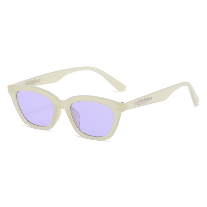Women's fashionable Cat-Eye sunglasses with transparent frame and mirrored lenses Stornfield