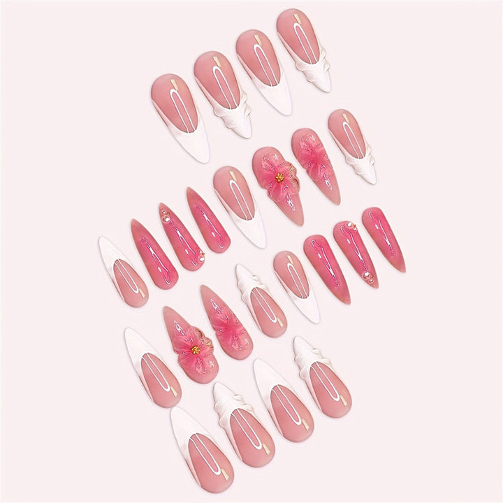 Floral 3D Press-On Nail Art Stornfield