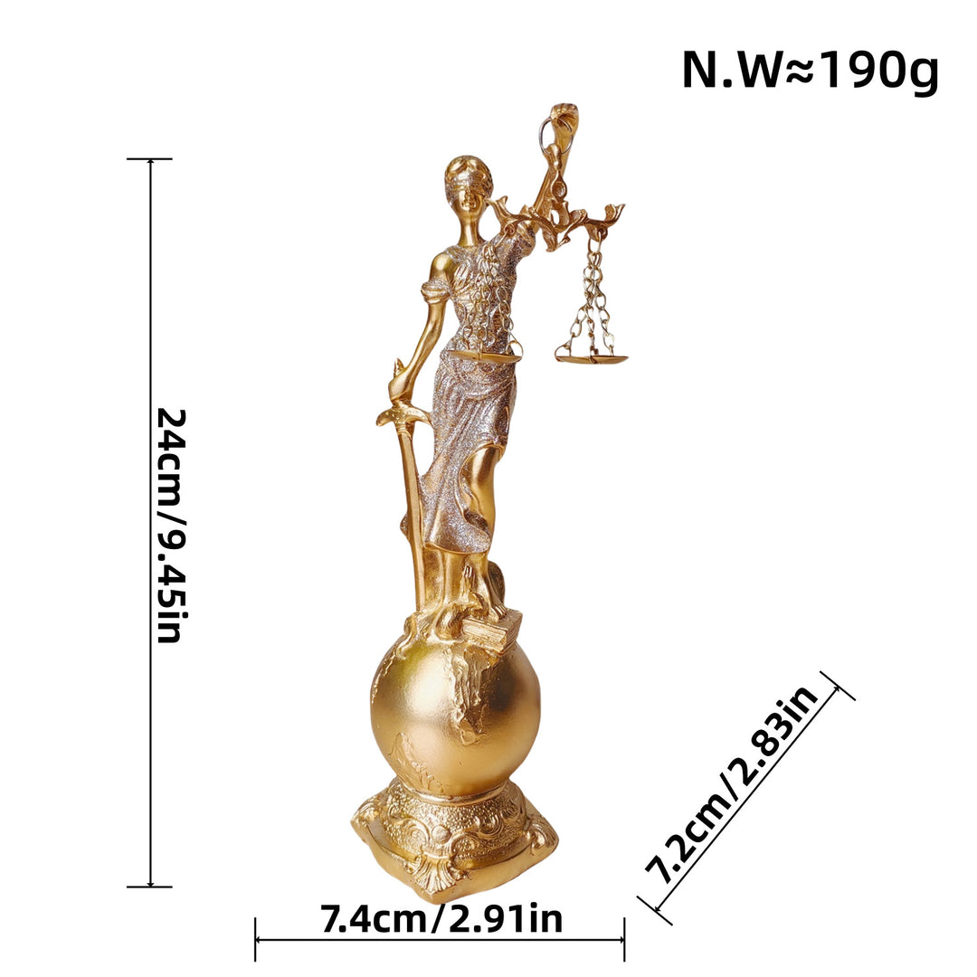Elegant statue of Justitia in artistic details Stornfield