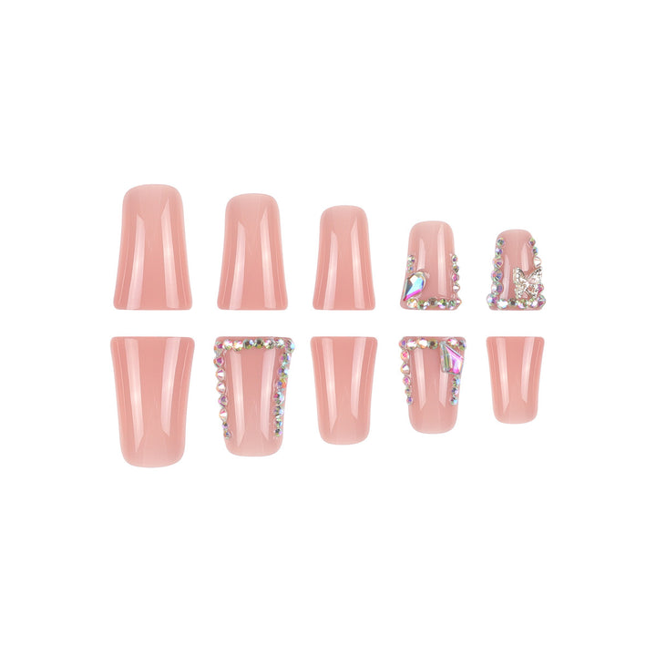 Rhinestone-Embellished Press-On Nail Art Stornfield