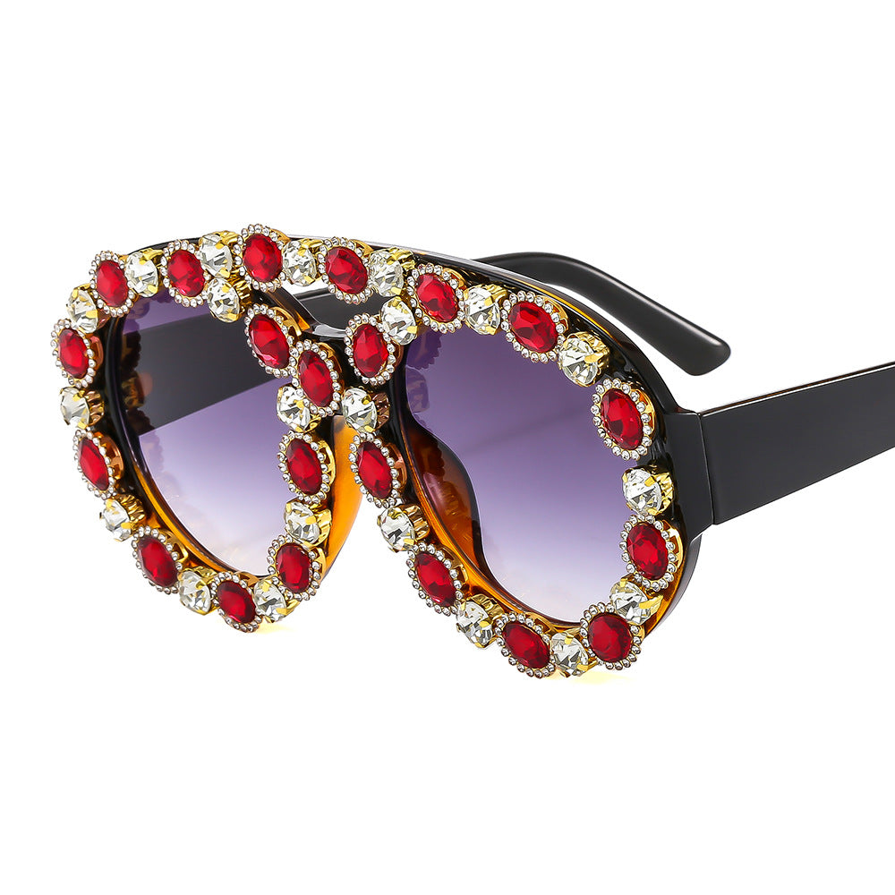 Ladies Glamorous Statement Sunglasses with Eye-Catching Crystal Frame Stornfield