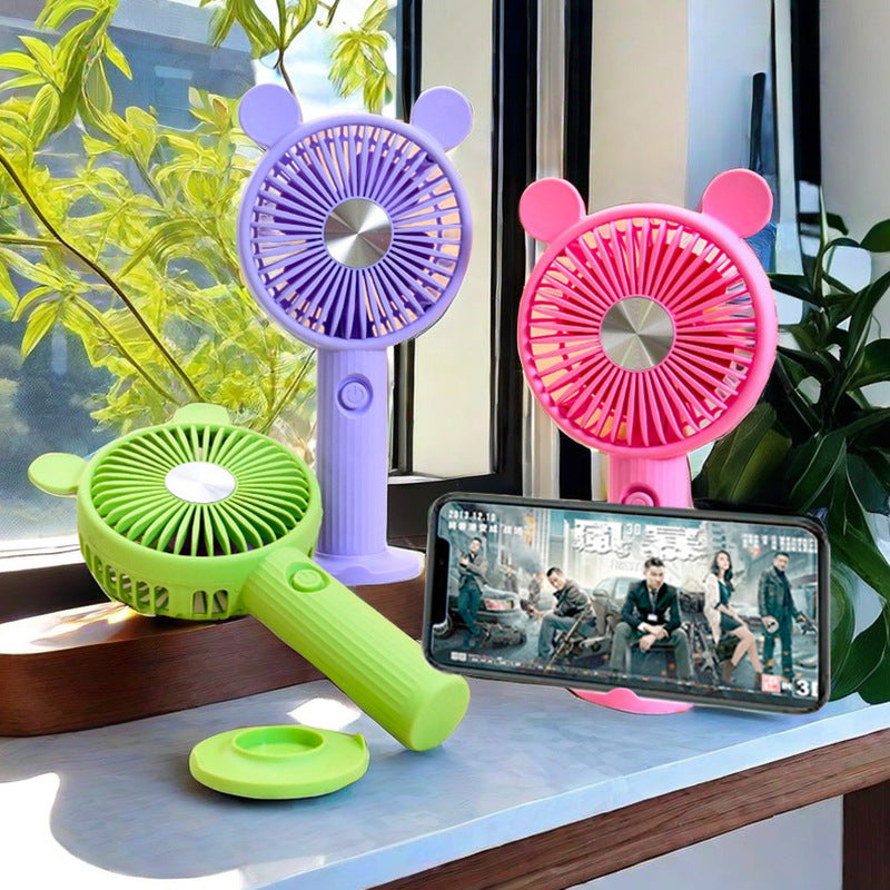 Women's Portable Mini Fan with Animal Ears Stornfield