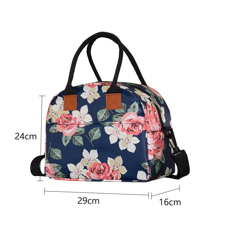 Ladies cooler bag with stylish floral pattern Stornfield