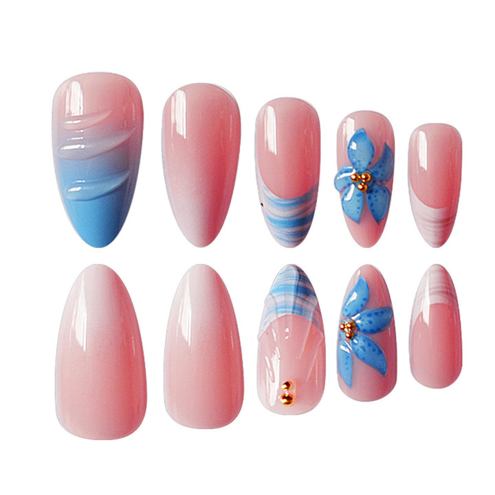 3D Floral and Ocean-Themed Nail Art Extensions Stornfield
