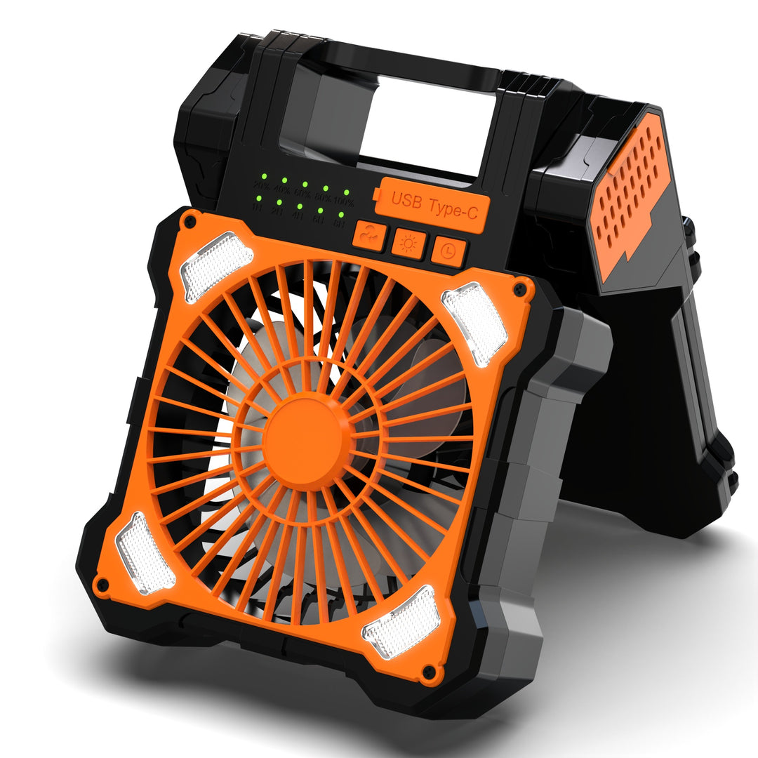 Portable Solar-Powered Rechargeable Fan Stornfield