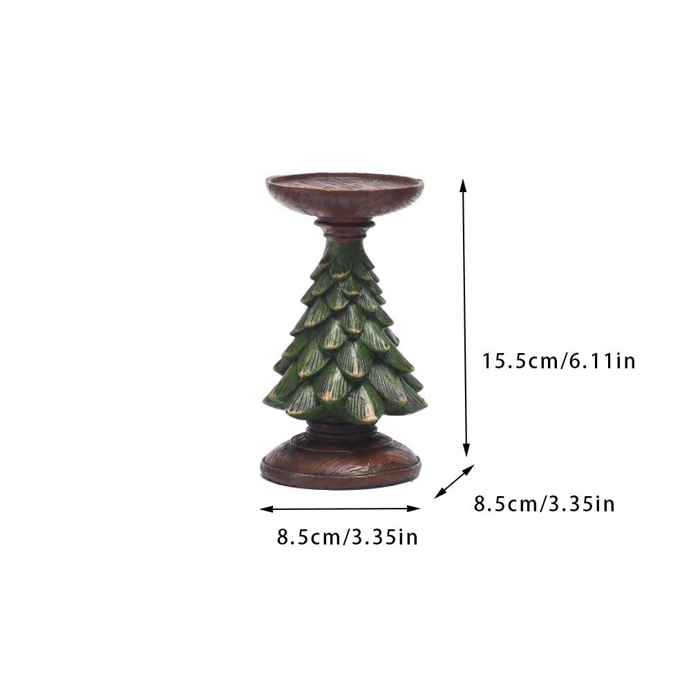Decorative candle holder with Christmas tree design Stornfield