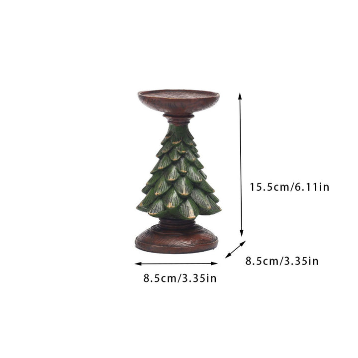 Decorative candle holder with Christmas tree design Stornfield