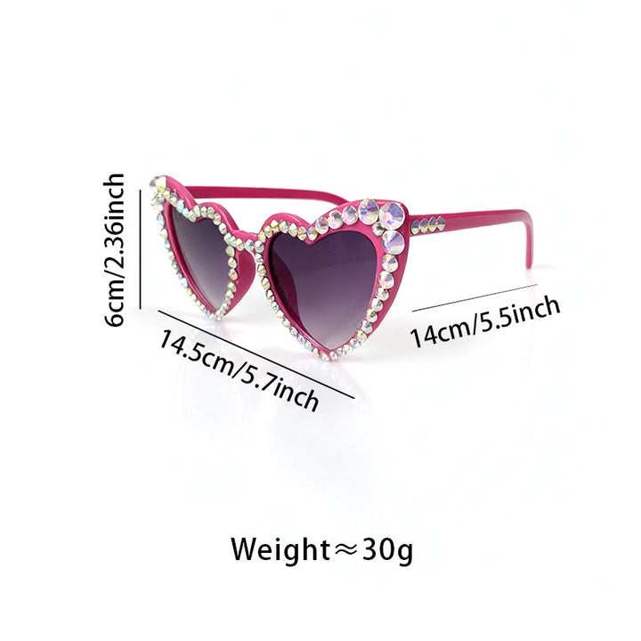 Rhinestone Heart-Shaped Sunglasses Stornfield