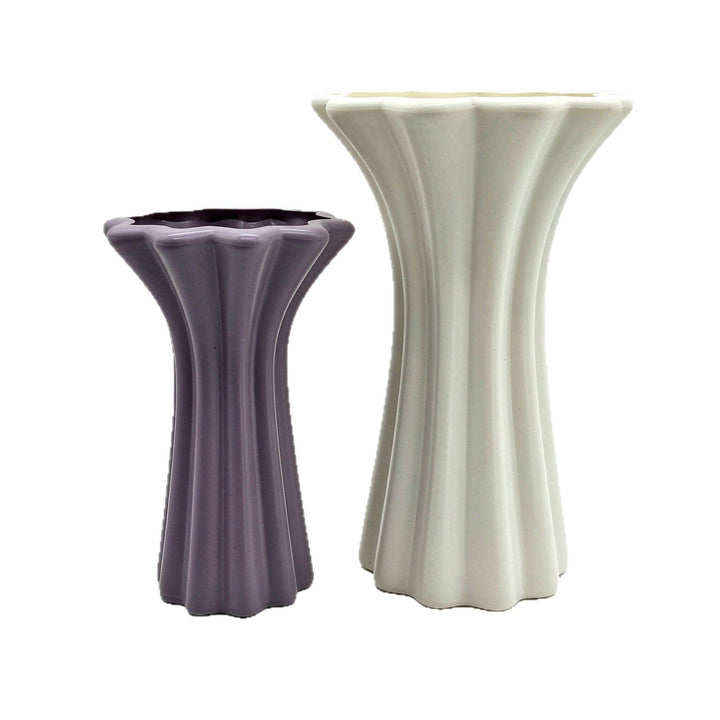 Modern Fluted Ceramic Vase Stornfeild