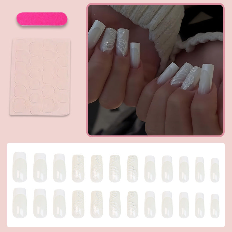 Nail art set with elegant transparent design Stornfield