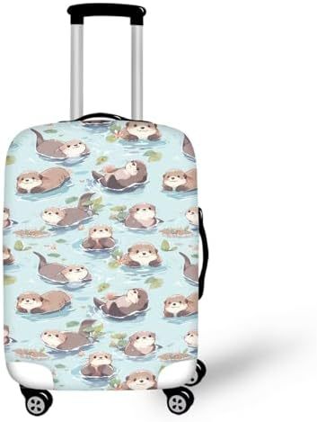 Unisex nano elastic suitcase cover with horse and sunflower motif, stretchable stretch protection for hard shell trolley with zipper Stornfield