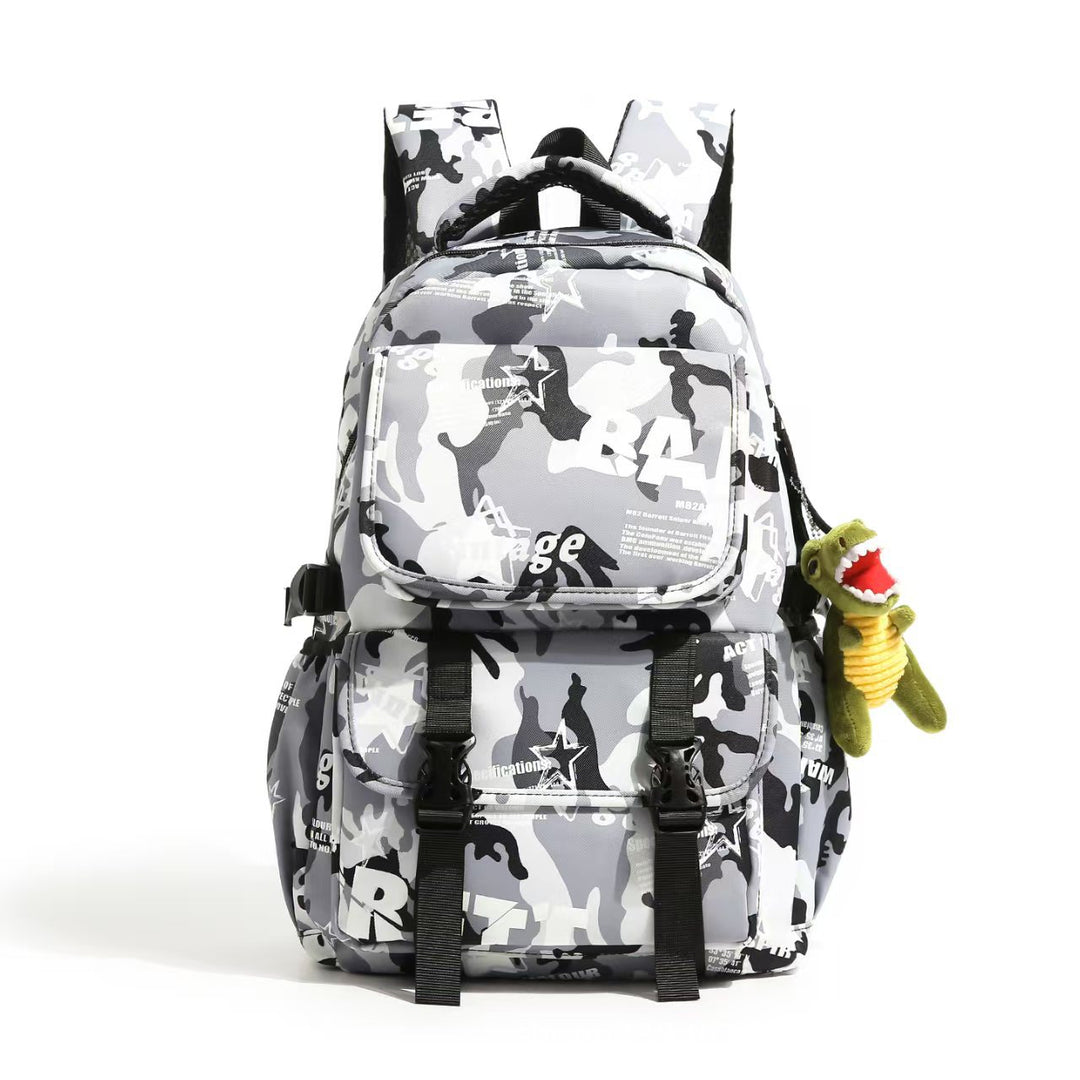 Multifunctional backpack with robust camouflage pattern and large compartments Stornfield