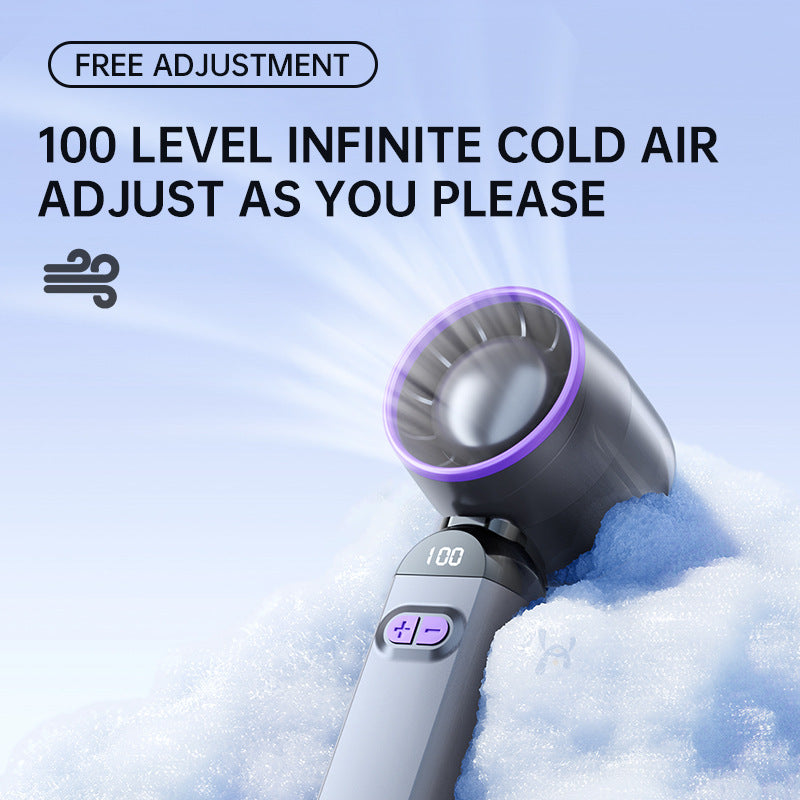 Women's Portable Turbo Cooling Fan with LED Display and Noise Reduction Stornfield
