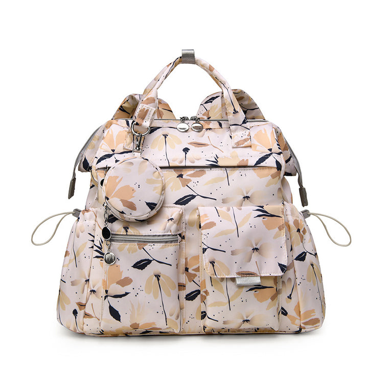 Multi-Pocket Floral Design Backpack Stornfield