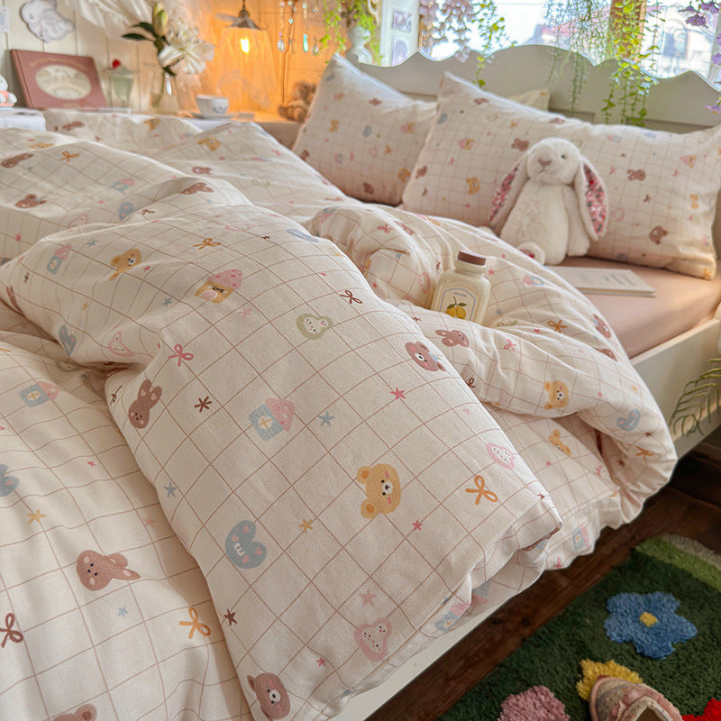 Printed Cotton-Blend Duvet Cover Set