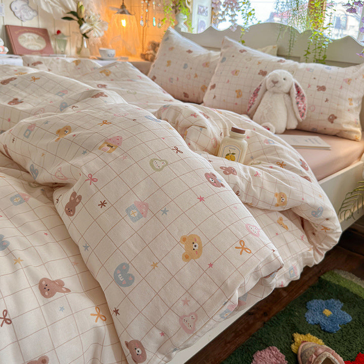 Printed Cotton-Blend Duvet Cover Set