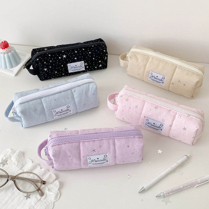 Stylish Star-Embellished Pencil Case
