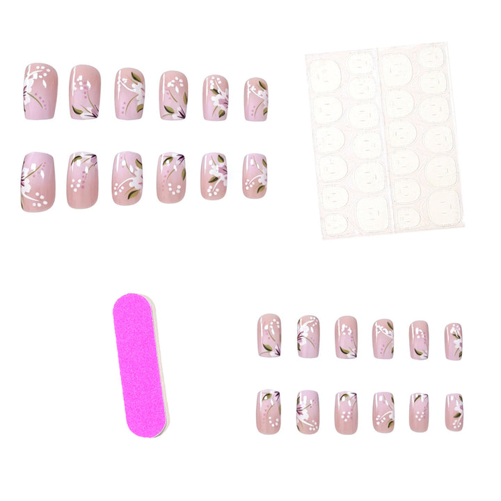 Elegant Floral Acrylic Nail Designs Stornfield