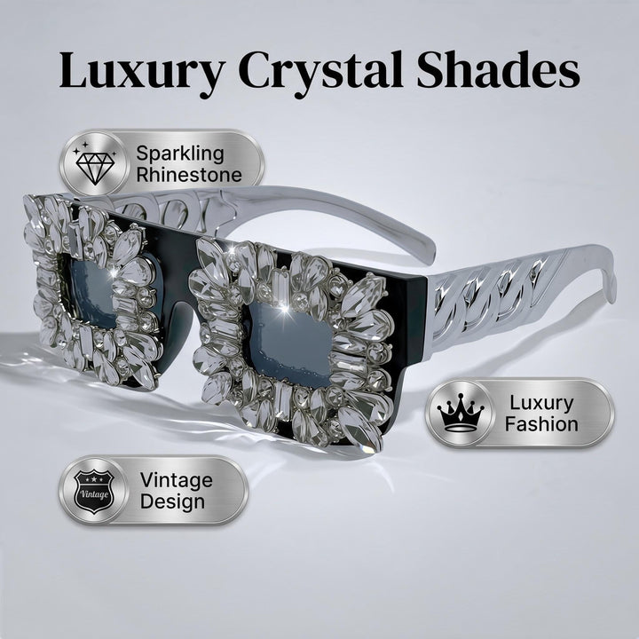 Women's sunglasses in vintage design with sparkling crystal embellishments Stornfield
