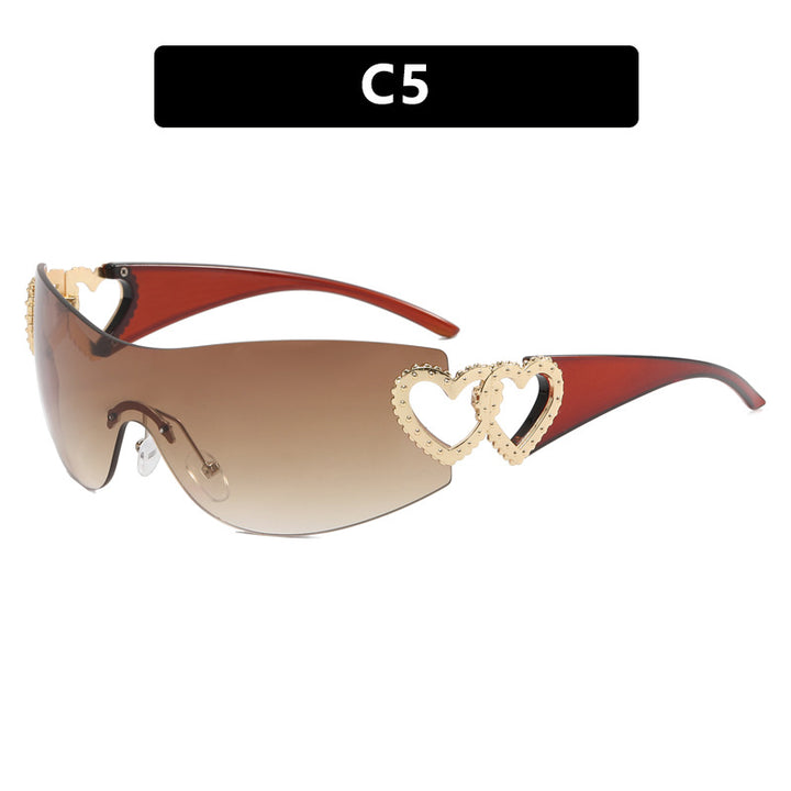 Ladies Fashion Sunglasses with Heart Applications Stornfield
