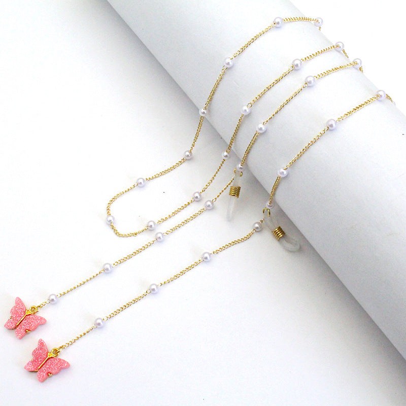 Butterfly-Embellished Eyewear Chain Stornfield