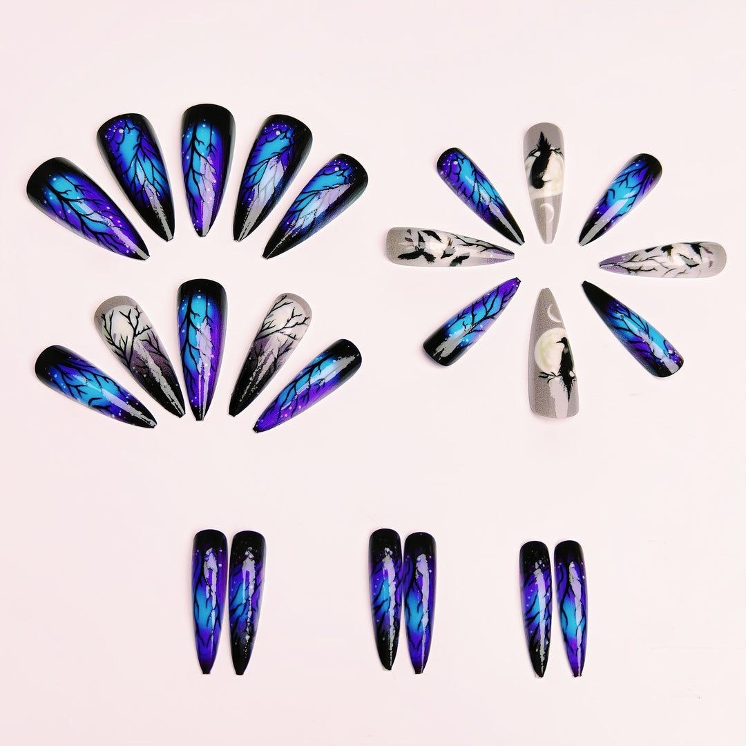 Creative Art Nails in Mystical Night Design Stornfield