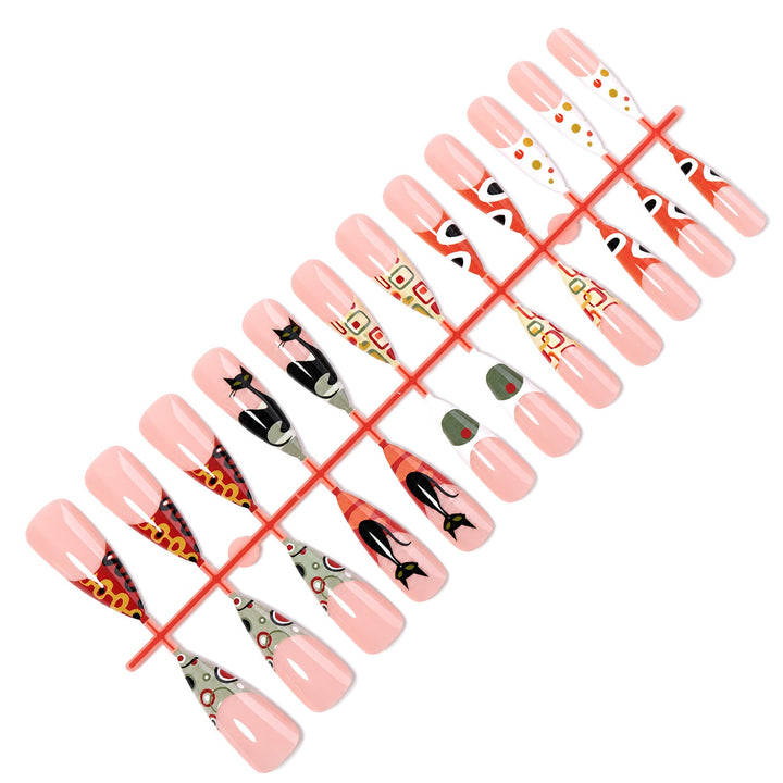 Art nail set with artistic designs Stornfield