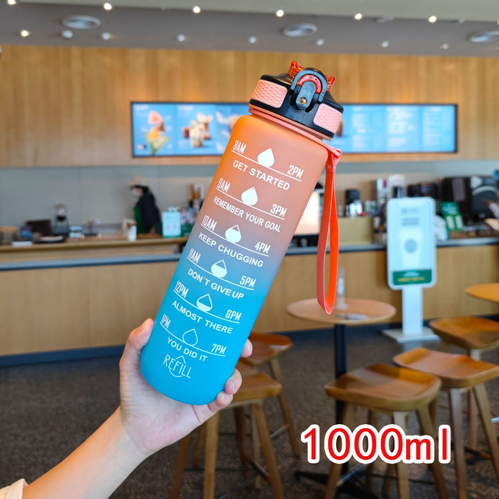 Ladies motivating water bottle with time markings Stornfield