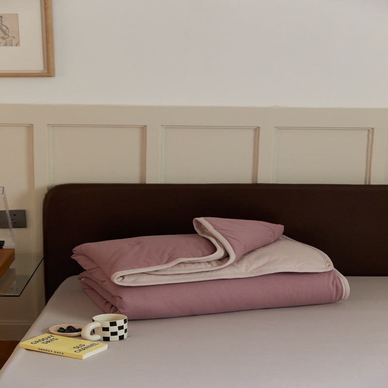 Reversible Quilted Cotton Comforter Blanket