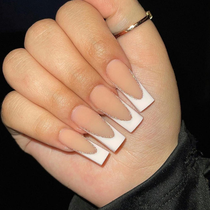 Elegant French Tip Nail Extensions Stornfield