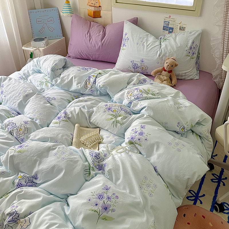 Floral Patterned Quilted Duvet Cover