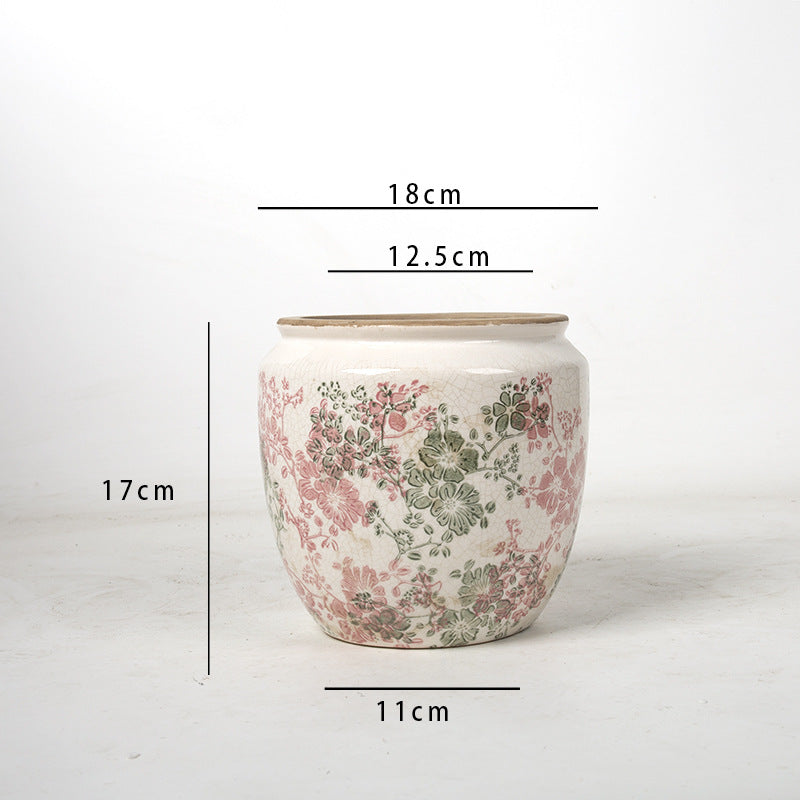 Floral Ceramic Plant Bowl Stornfield