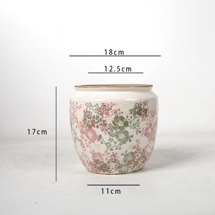 Floral Ceramic Plant Bowl Stornfield