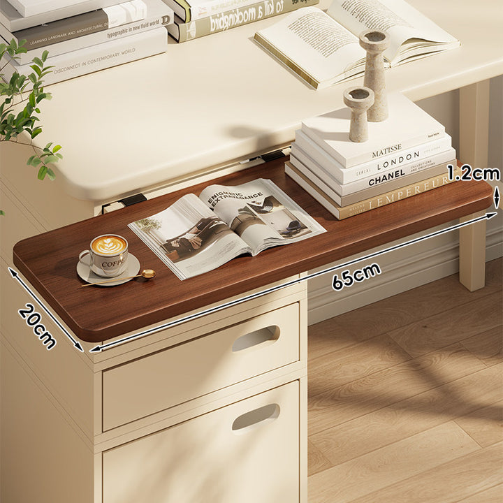 Clamp-On Wooden Desk Bridge Shelf Extension