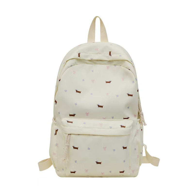 Backpack with Playful Dog Pattern Stornfield