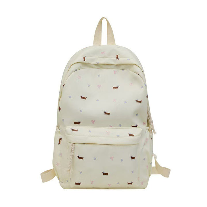 Backpack with Playful Dog Pattern Stornfield