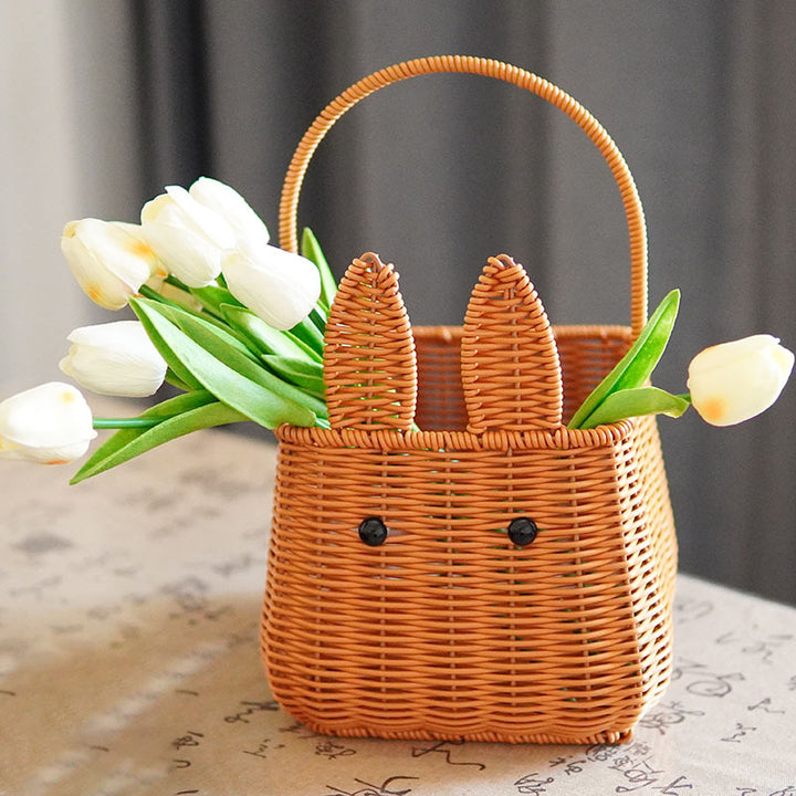 Cute Rabbit Ears Woven Storage Basket Stornfield