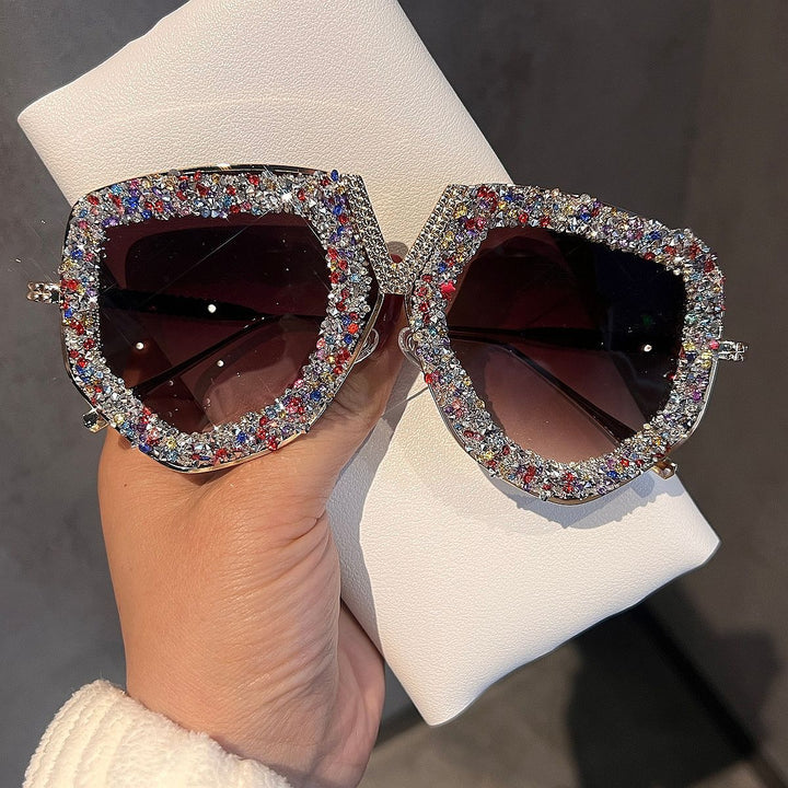 Ladies luxurious sunglasses with glamorous rhinestone frame Stornfield