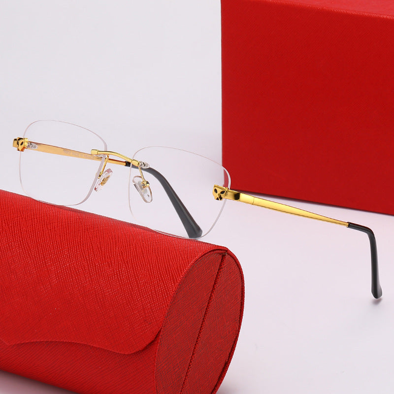 Women’s fashionable half-frame glasses with elegant metal frame Stornfield
